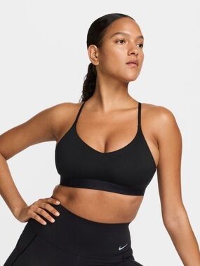 Nike Indy Light Support Padded Black Racerback Sports Bra